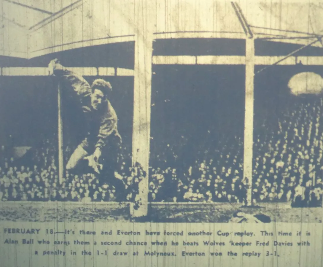 1235 18.02.67 Ball (Pen) Wolves (A) FA CUP - SECOND IN SEQUENCE - Seconds later Wolves keeper...webp