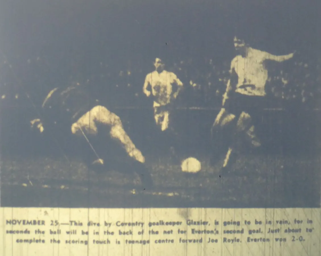 1297 25.11.67 Royle v Coventry (A) Joe Royle scores during the visit to Coventry.webp