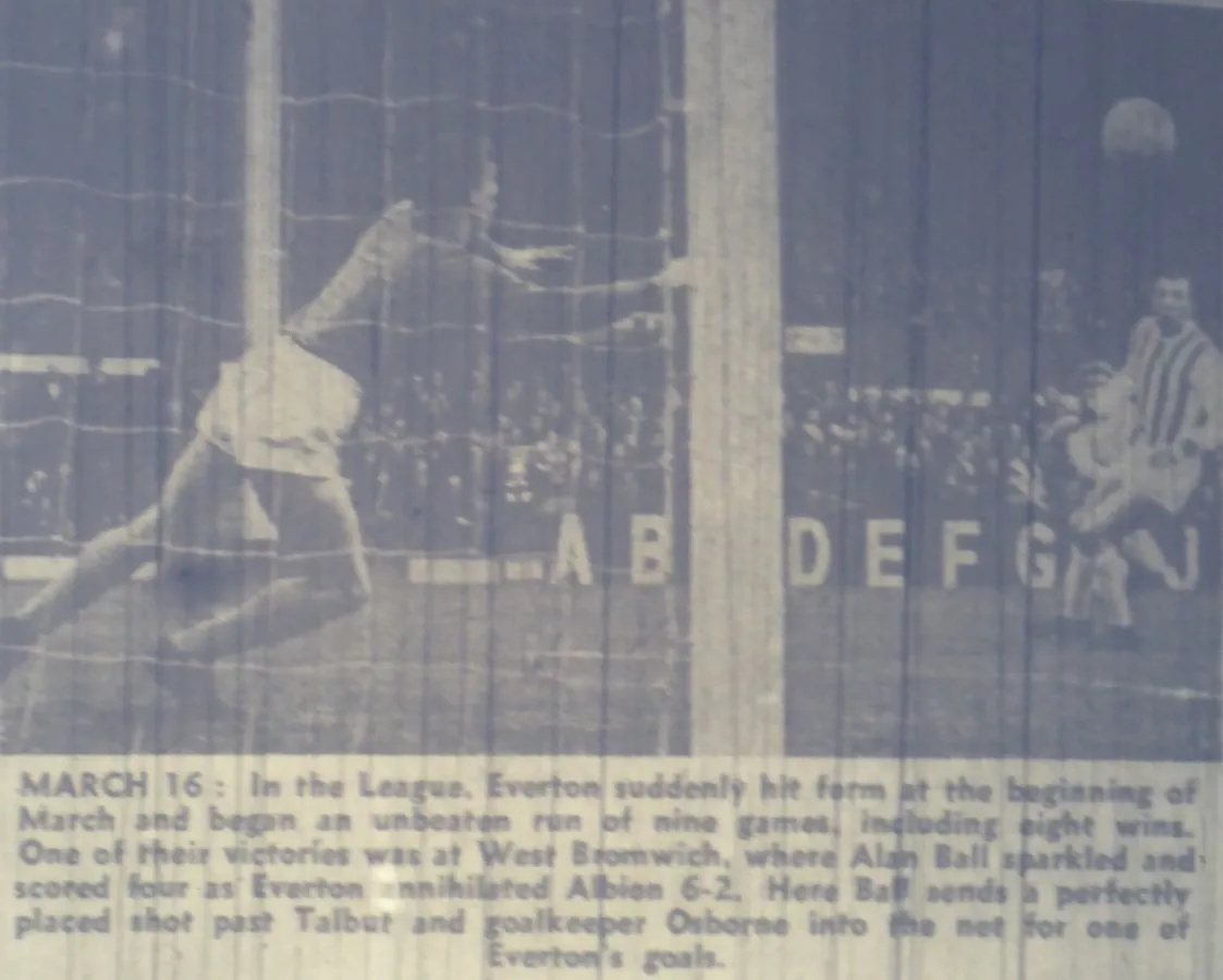 1324 16.03.68 Ball v WBA (A)  Alan Ball scores his second goal three minutes after his opener...webp