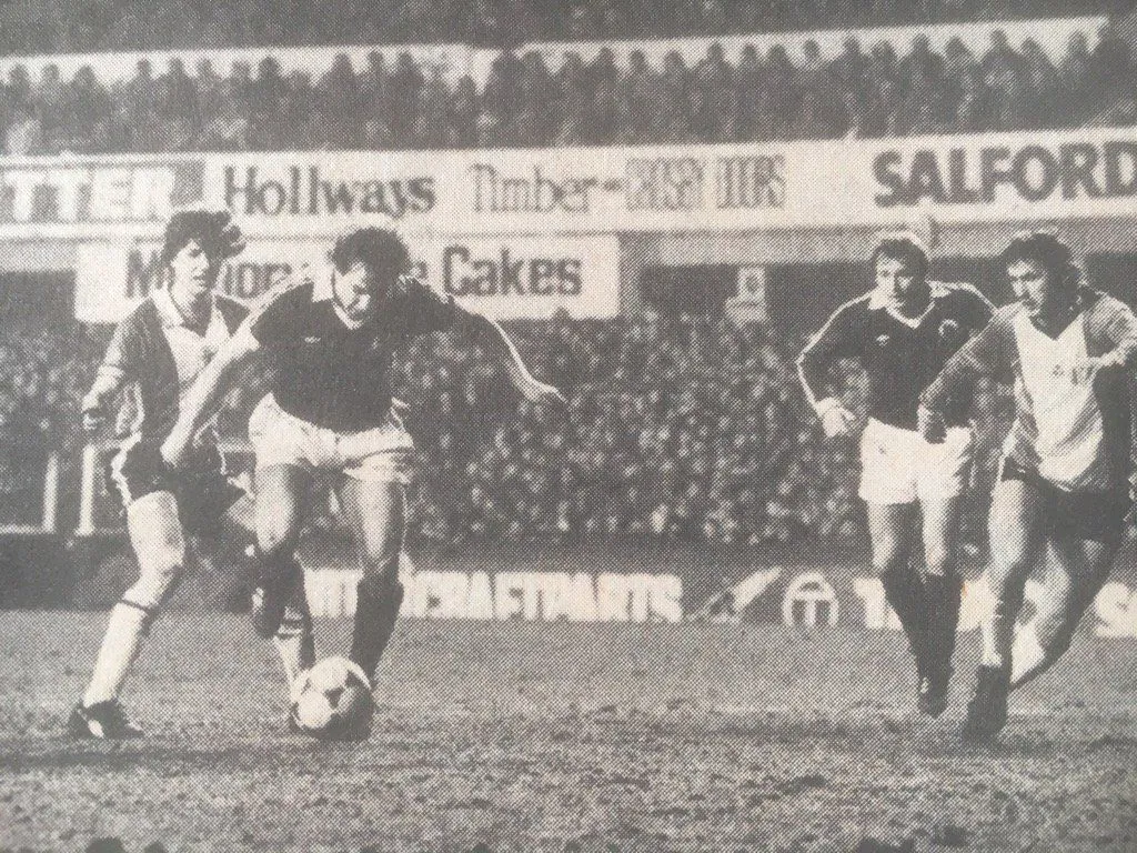 2624 17.02.81 O'Keefe v Southampton (H) FA CUP FIRST IN SEQUENCE - Eamonn O'Keefe bursts into...webp