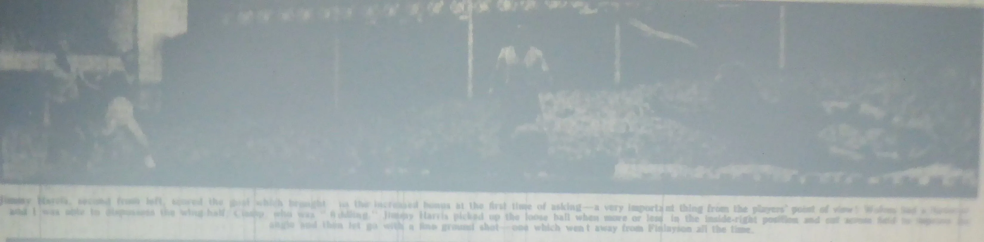 535a 24.08.57 Harris v Wolves (H) Jimmy Harris fires a low shot past Wolves keeper, Malcolm F...webp