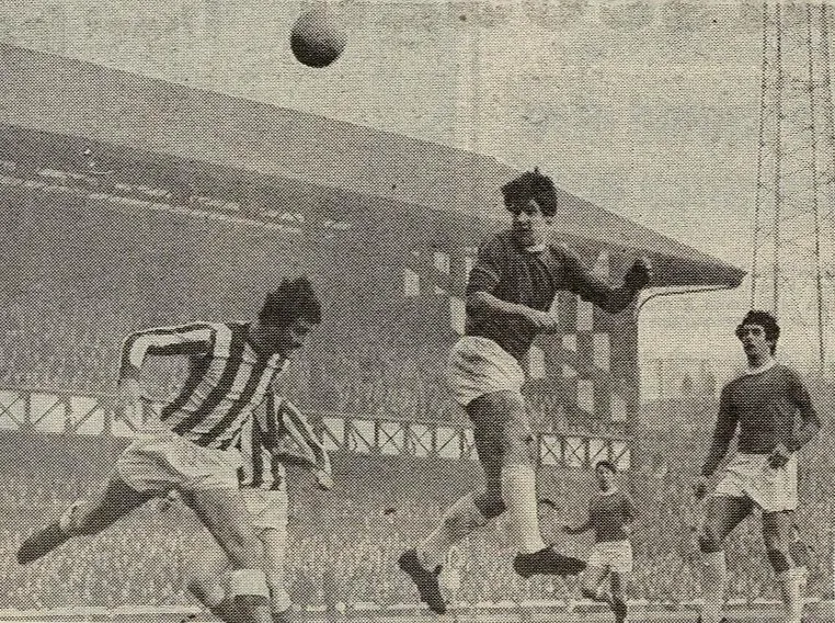 690111 Joe Royle scoring one of two goals in a 3-1 win at Roker, 11 January 1969.webp