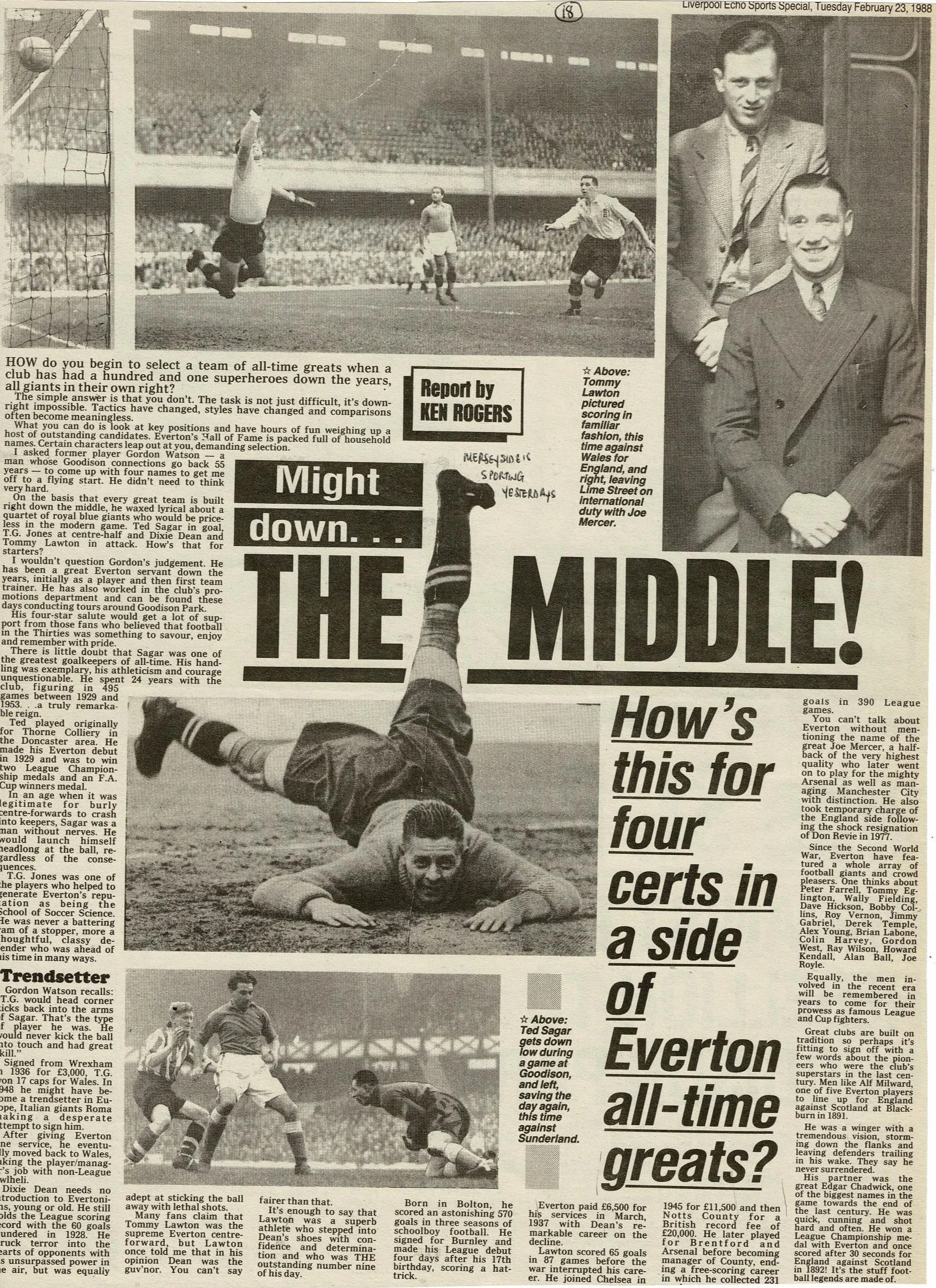 880223 K Rogers, Might Down The Middle [Everton 1938-1939](Merseyside's Sporting Yesterdays, ...webp