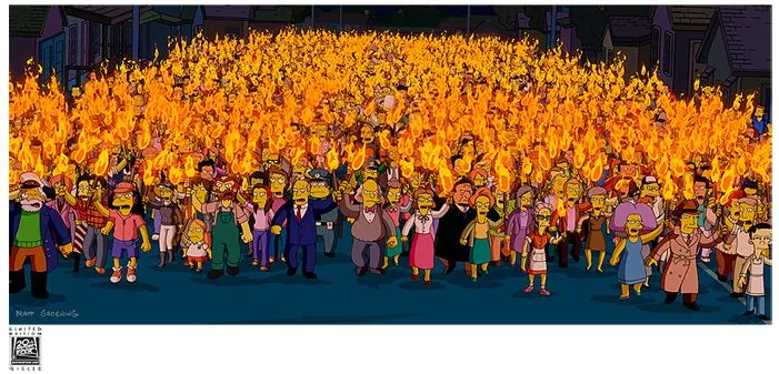 simpsons-movie-limited-edition-giclee-on-paper-mob-with-torches-21.webp