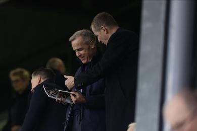 Carney, pictured at Everton’s game against Burnley last month, had called the punishment “draconian”